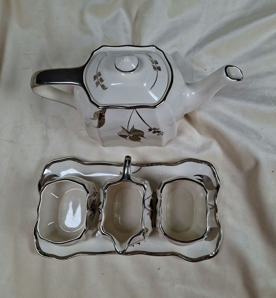 Sandland Ware England Teapot Set with Tray and Three Dishes - image 8 of 8