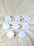 Set of Nine White Ceramic Mugs, Arcopal France - thumbnail 6 of 7