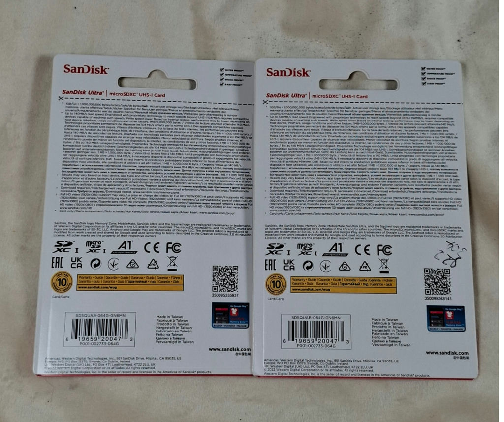 Two SanDisk Ultra microSDXC UHS-I memory cards (64 GB) with adapters - image 2 of 4