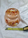 Decorative Lidded Jar with Fruit and Floral Pattern - thumbnail 1 of 7