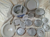 Collection of Vintage Pfaltz Graff Yorktowne blue floral stoneware set with lids - thumbnail 8 of 9