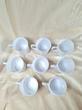 Set of Nine White Ceramic Mugs, Arcopal France - thumbnail 5 of 7