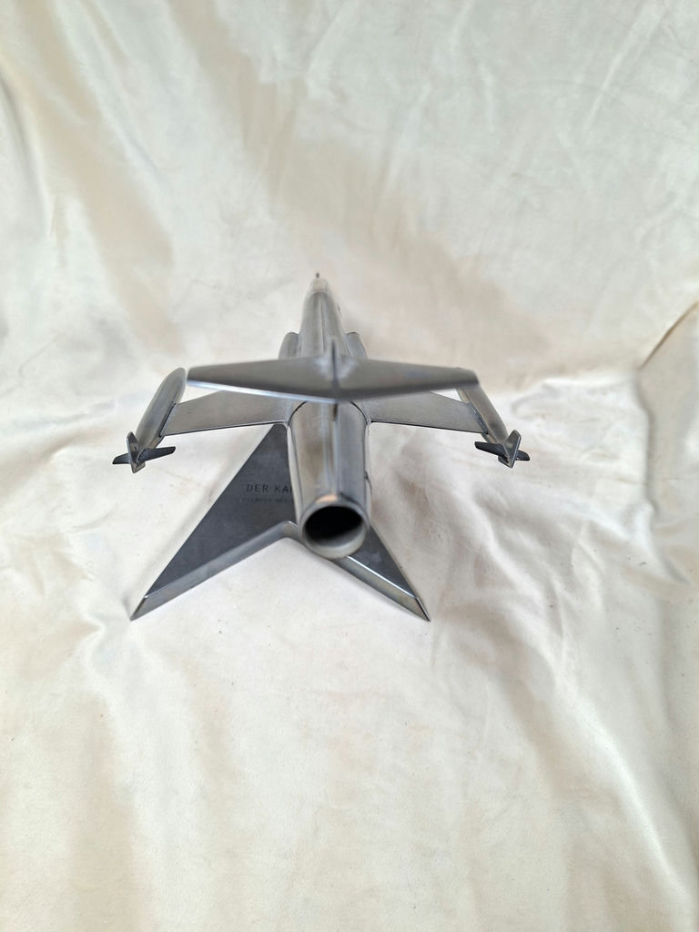 Metal model jet aircraft on display stand, "Der Kanadier December 1969-December 1971" - image 4 of 7