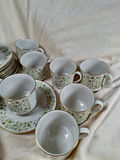 Vintage Westfield Royal Doulton Green floral china dinnerware set with gold trim, Made in England - thumbnail 4 of 9
