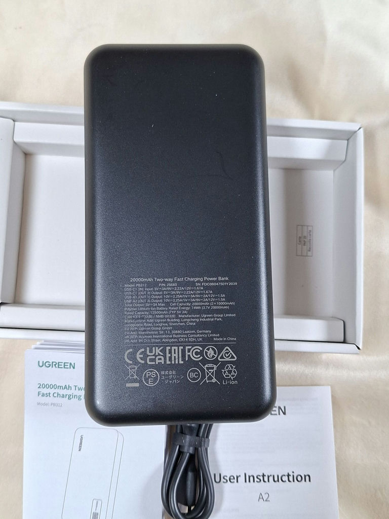 UGREEN 20000mAh Two-Way Fast Charging Power Bank with Accessories - image 3 of 4