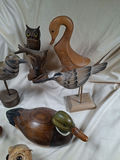 Collection of Carved Wooden Bird Figurines - thumbnail 3 of 8
