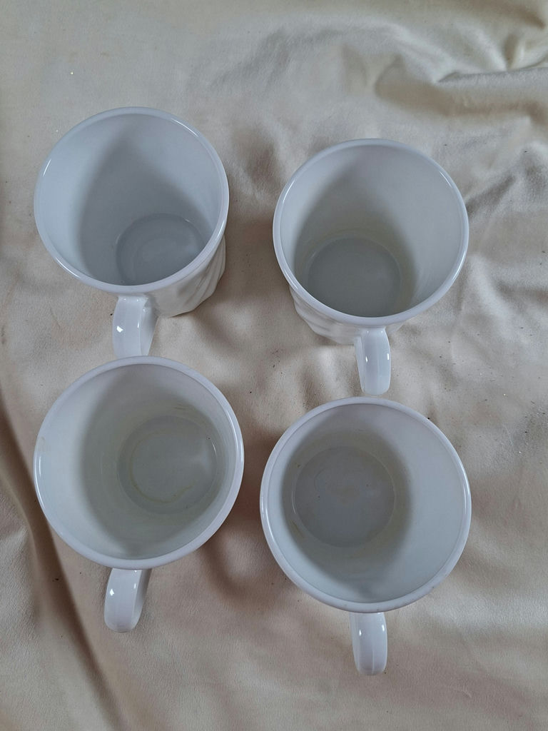 Set of 4 Corning White Swirl USA Coffee Mugs - image 5 of 5