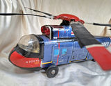 1960s Japan TIN TOY Sikorsky S-61 Navy Toy Helicopter Model, 18" - thumbnail 3 of 10