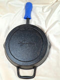 Cast iron skillet with blue silicone handle - thumbnail 5 of 5