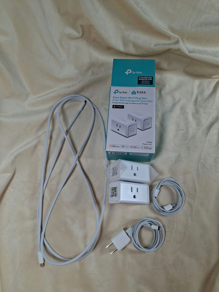 Kasa Smart Wi‑Fi Plug Slim Energy Monitoring Outlets (2‑Pack) PLUS Charging Cords! - image 1 of 5