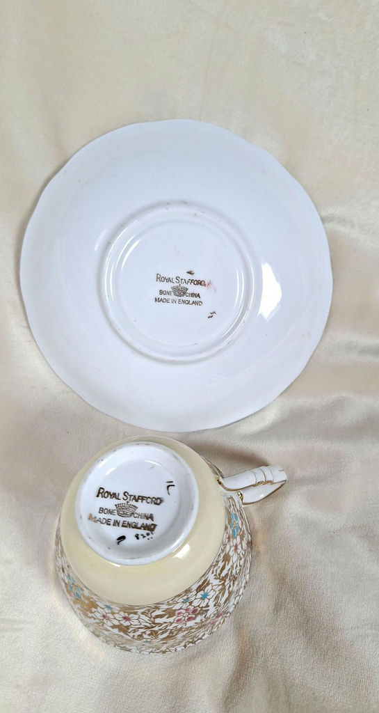 Royal Stafford Bone China Teacup and Saucer - image 4 of 6