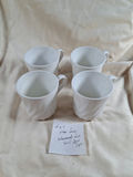 Set of 4 Corning White Swirl USA Coffee Mugs - thumbnail 1 of 5