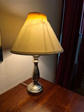 Four pairs of silver metal table lamps with white shades - thumbnail 5 of 5