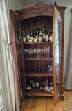 Wooden glass-door display cabinet - thumbnail 1 of 3