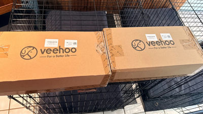 Two Vehoo Cooling Elevated Pet Beds, X-Large, Black - Image 1 of 2