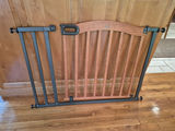Two wooden Slatted Baby Gates with Metal Frame - thumbnail 4 of 4