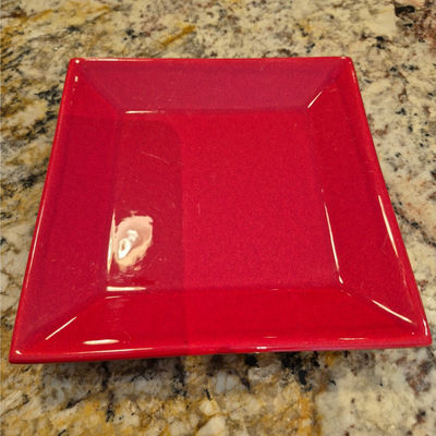 Red square plate by Crate&Barrel (8pcs) - Image 1 of 2