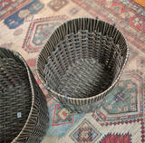 Two woven wicker storage baskets - thumbnail 2 of 3