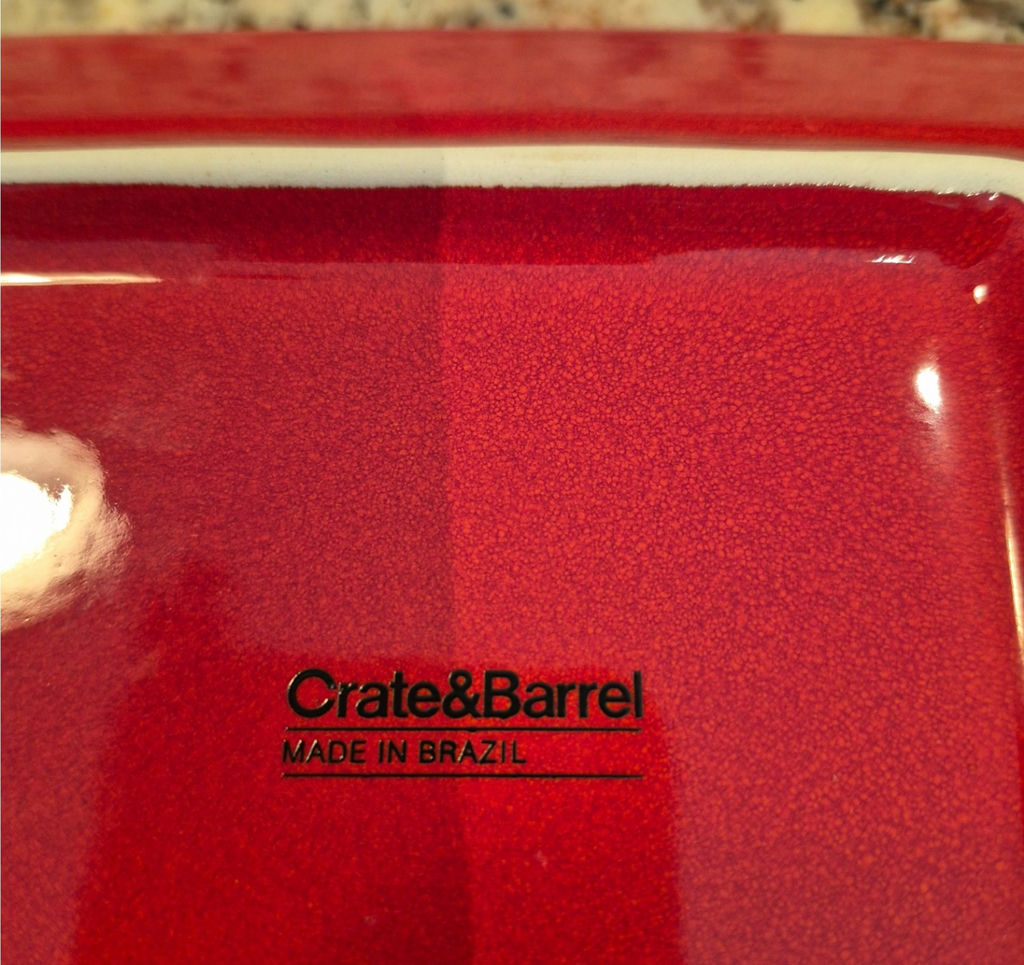 Red square plate by Crate&Barrel (8pcs) - image 2 of 2