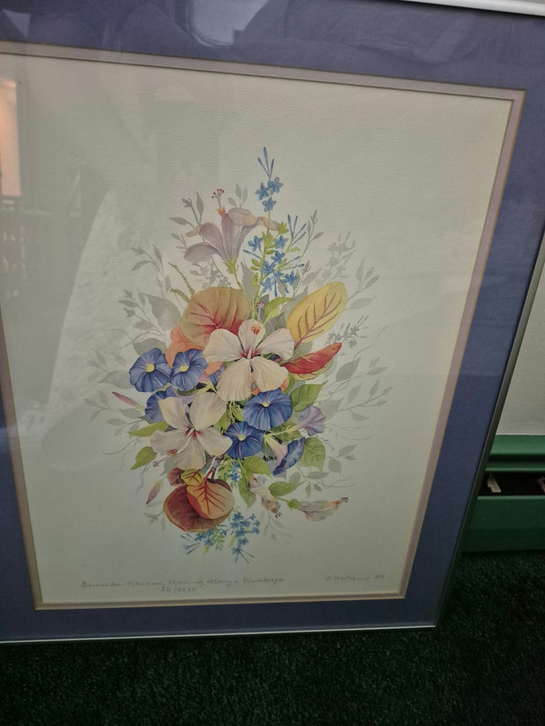 Three framed floral art prints - image 3 of 8