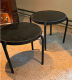 Two Round Black Side Tables - thumbnail 3 of 3