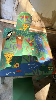 Children’s Jungle-Themed Table and Chair Set - Image 1 of 2
