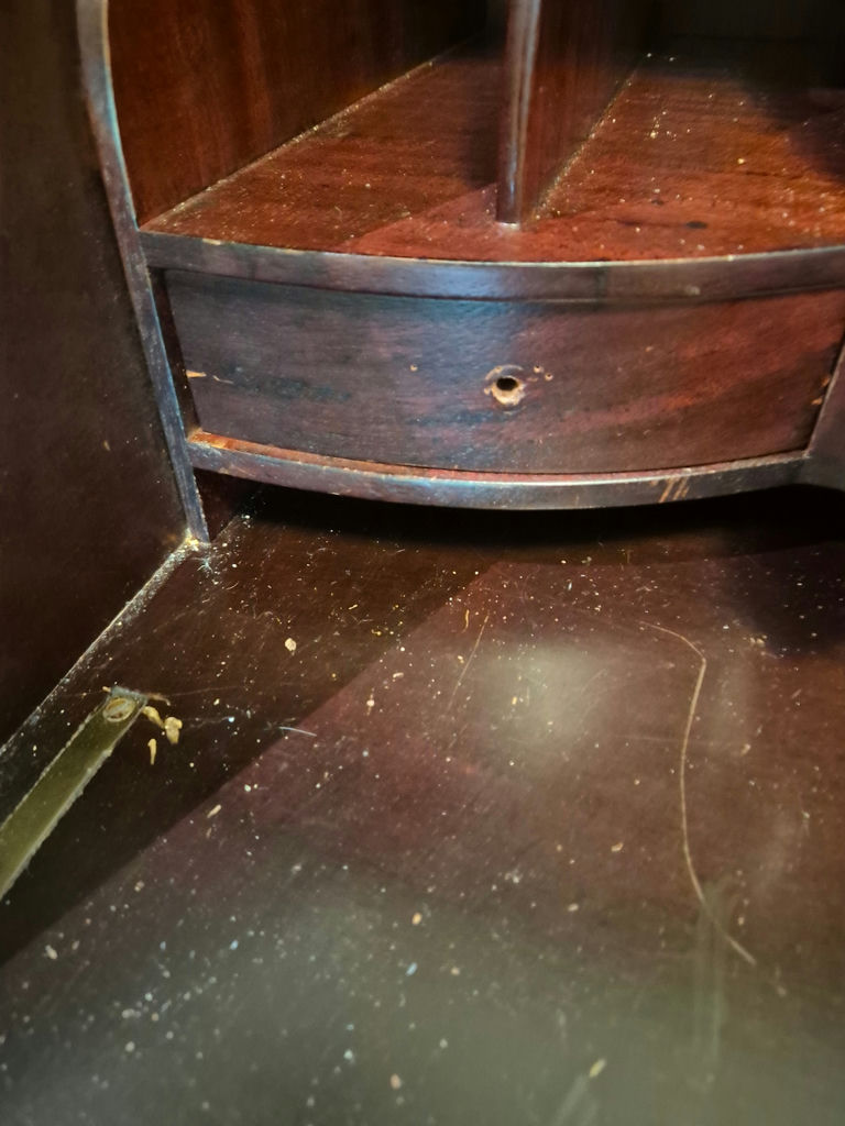 Antique serpentine-front secretary chest - image 2 of 7