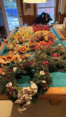 Assorted Decorative Wreath Collection - Image 1 of 6