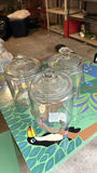 Three Glass Storage Jars with Lids - thumbnail 2 of 3