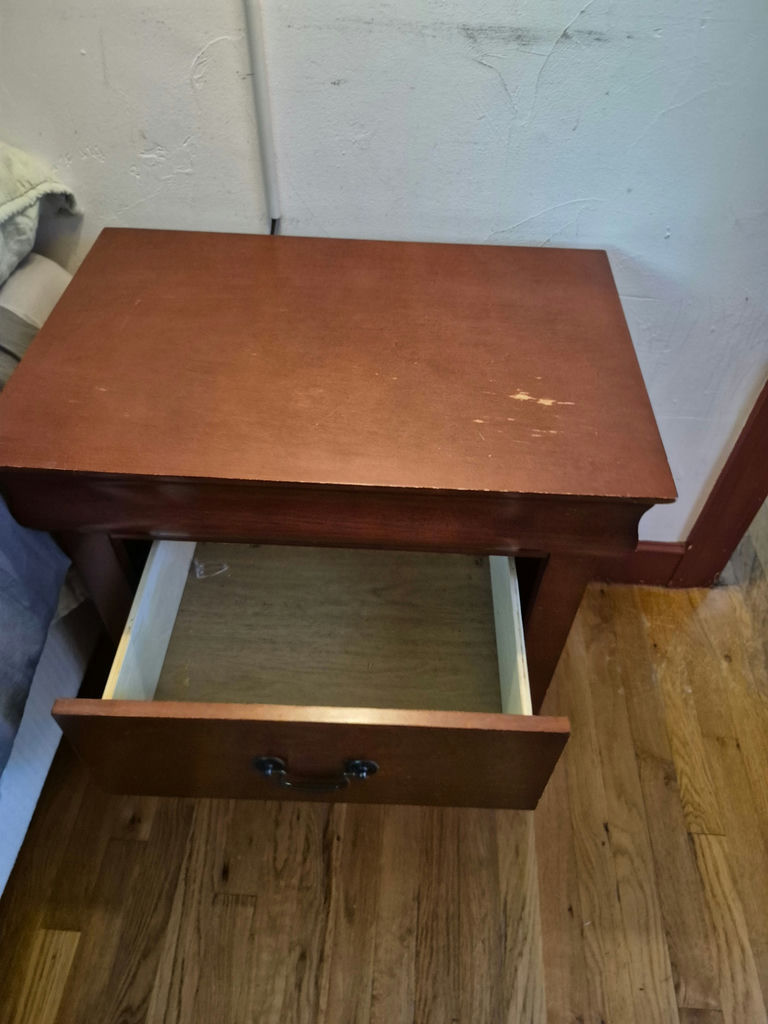 (Two) Two-Drawer wooden nightstand - image 2 of 4