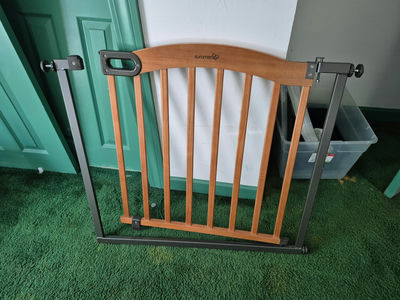 Two wooden Slatted Baby Gates with Metal Frame - Image 1 of 4