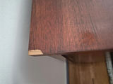 Three-drawer wooden dresser with brass ring pulls - thumbnail 3 of 5