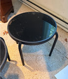 Two Round Black Side Tables - thumbnail 2 of 3