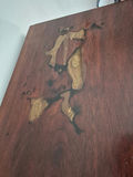 Three-drawer wooden dresser with brass ring pulls - thumbnail 4 of 5