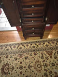 Dark wood jewelry armoire with multiple drawers - thumbnail 1 of 6