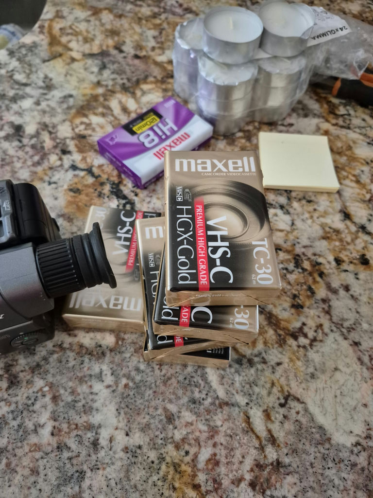 Sony Handycam video camera with accessories and VHS-C tapes - image 4 of 5