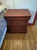 (Two) Two-Drawer wooden nightstand - thumbnail 1 of 4