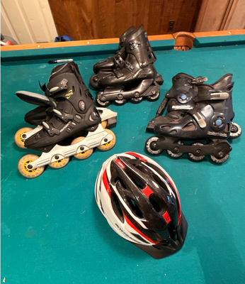 Inline Skates and Bontrager Helmet - Image 1 of 5