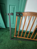 Two wooden Slatted Baby Gates with Metal Frame - thumbnail 2 of 4