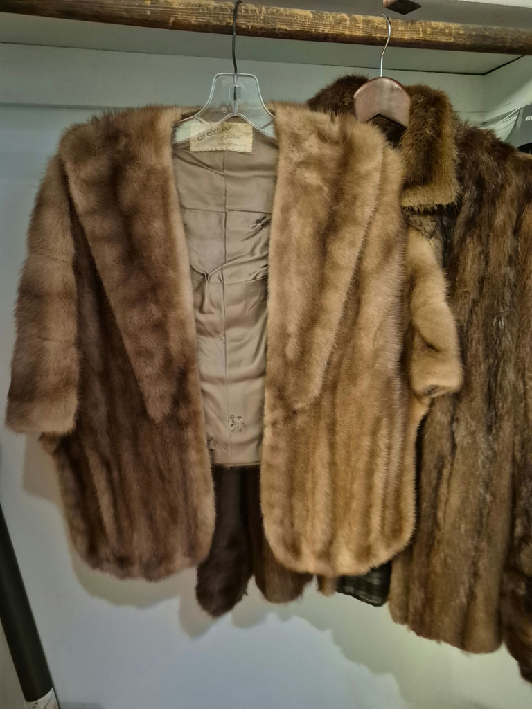 Two brown fur coats - image 2 of 2