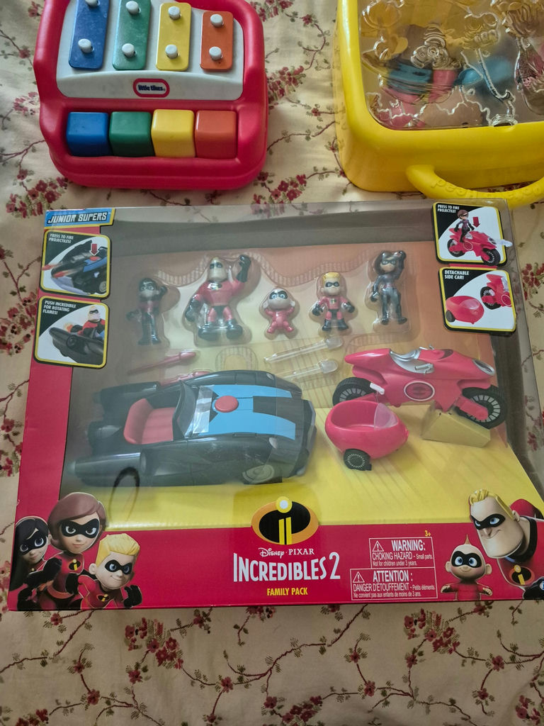 Incredibles 2 action figures with vehicles, xylophone, and Mr. Potato Head set - image 2 of 5