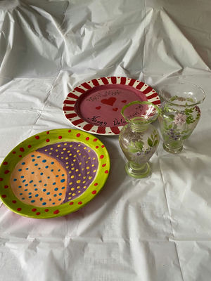 Hand Painted Lot  - Image 1 of 4