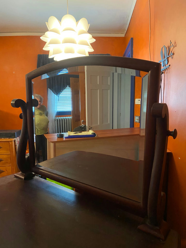 Mahogany High Boy Dresser w Mirror - image 3 of 7