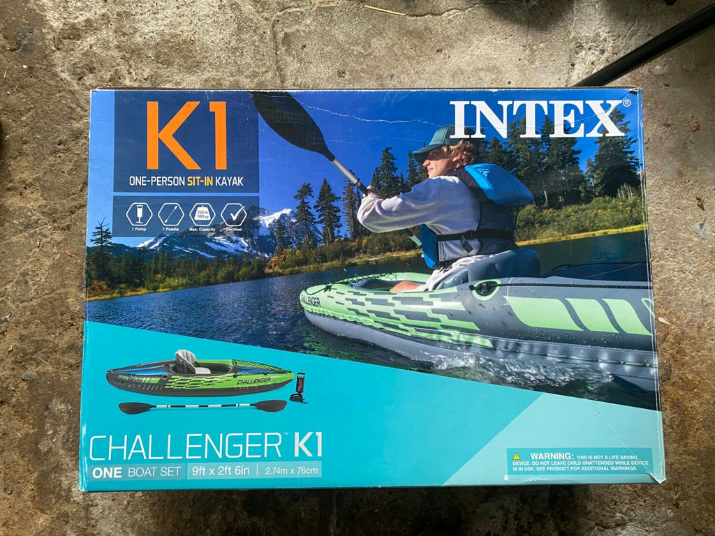 Intex Challenger K1 One-Person Inflatable Kayak - image 1 of 2