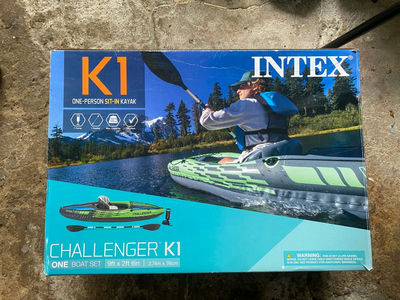 Intex Challenger K1 One-Person Inflatable Kayak - Image 1 of 2