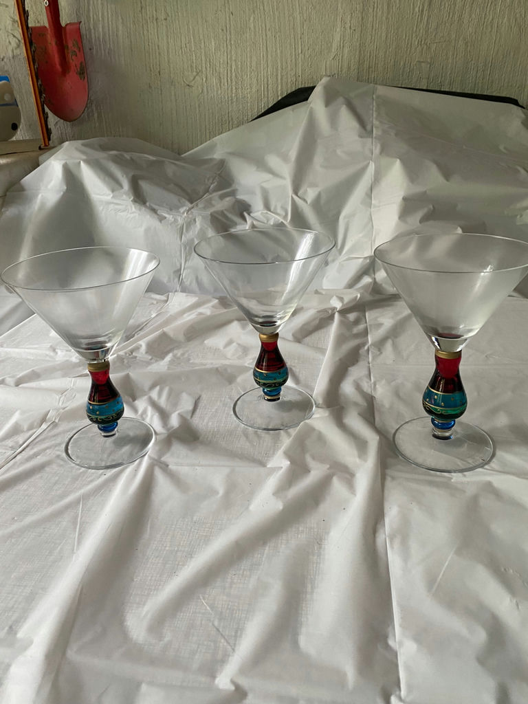 Multicolored Stemmed Glasses - image 2 of 2