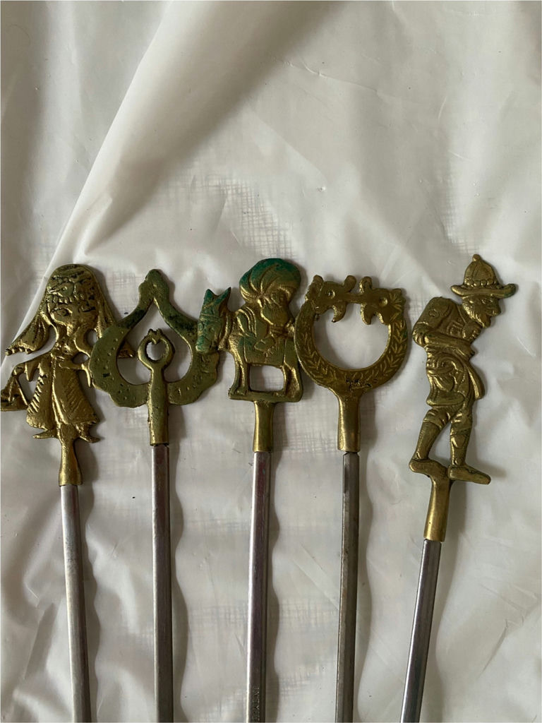 Brass Vintage Turkish Kebab Skewers  - image 2 of 3