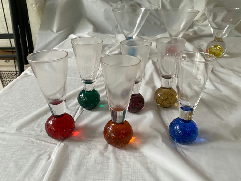 Bubble Bottom Shot and Martini Glass Set - image 2 of 3