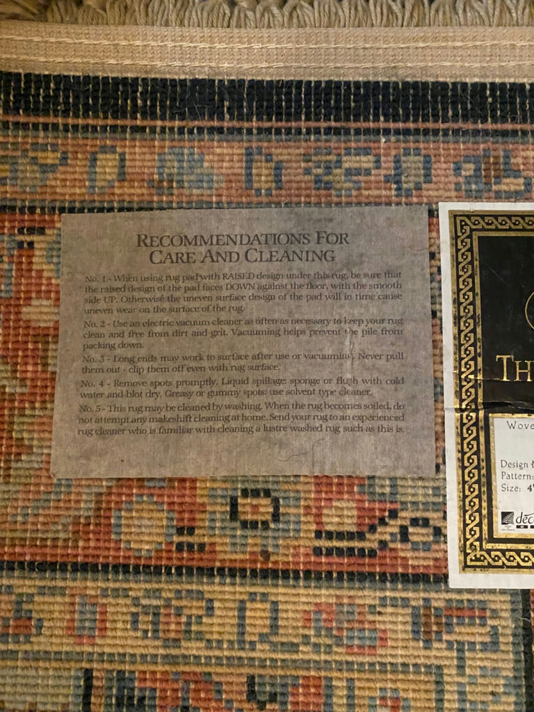 Karastan Navy Heriz Oriental Area Rug with Pad - image 6 of 7