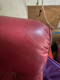 Palliser Red leather Recliner & Ottoman - thumbnail 8 of 10